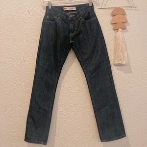 Like new, Boys Levis dark denim jeans size 10reg.